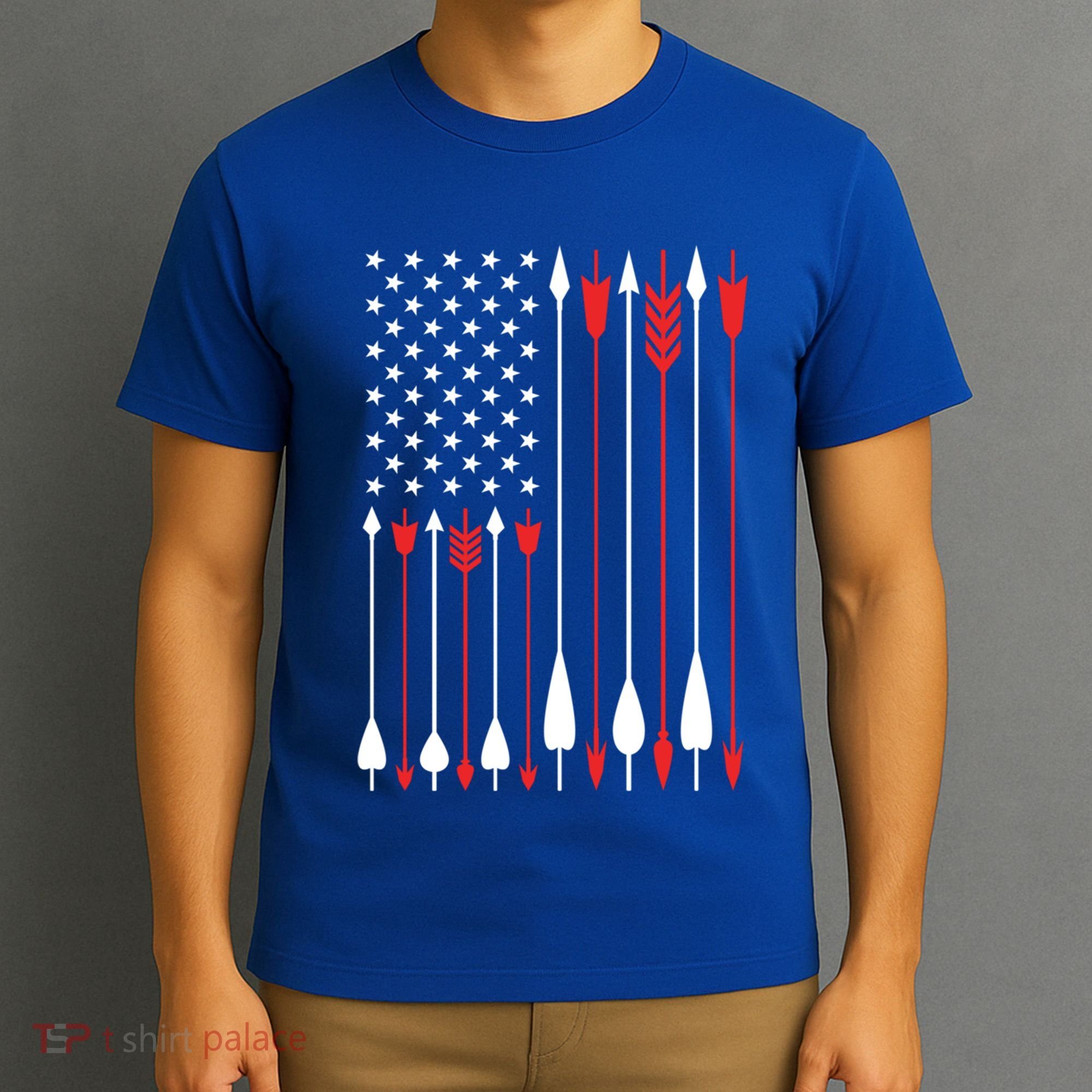 Bow Hunting Usa American Flag Archery Cute Gift Bow Hunter T-Shirt