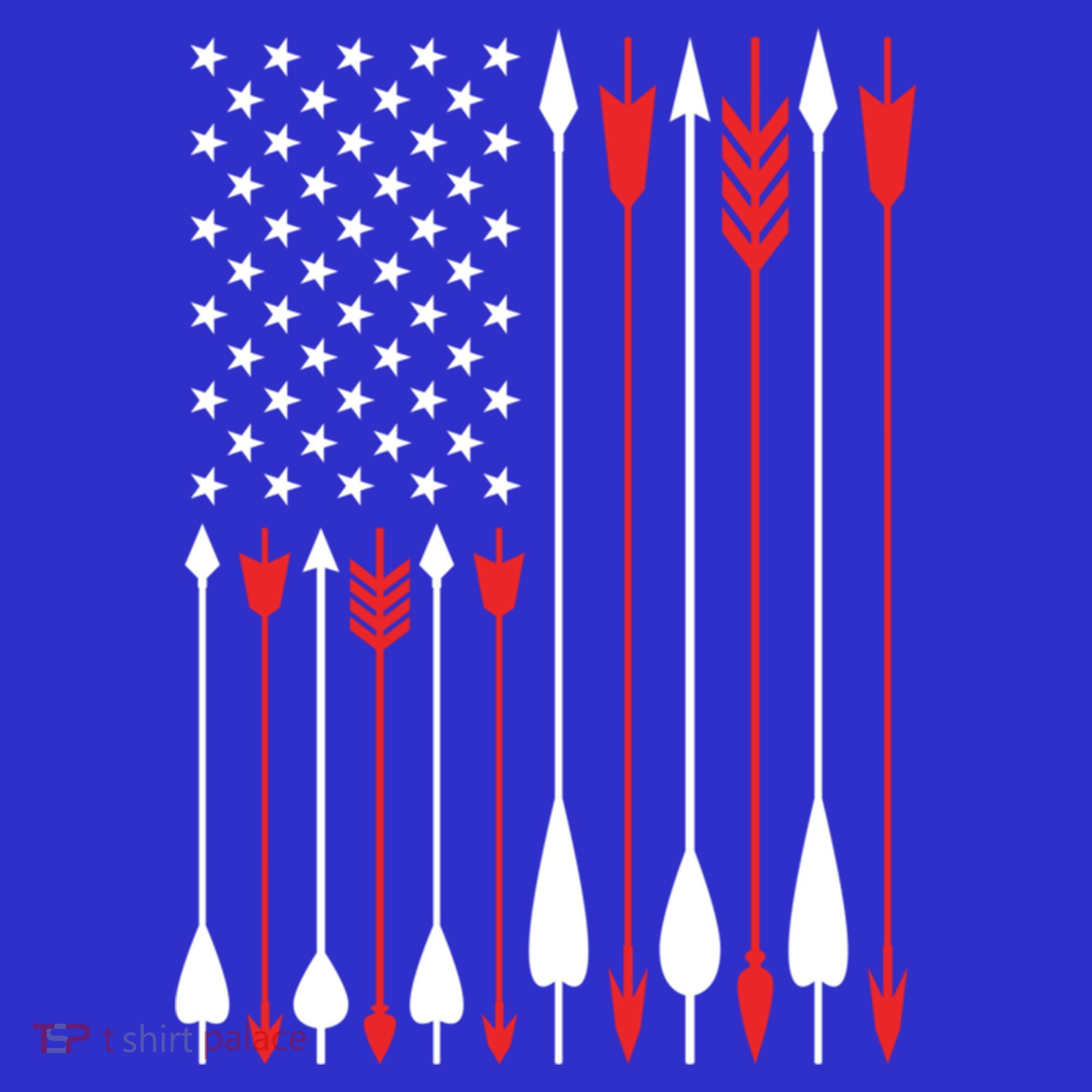 Bow Hunting Usa American Flag Archery Cute Gift Bow Hunter T-Shirt