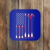 Bow Hunting Usa American Flag Archery Cute Gift Bow Hunter Coaster thumb 0