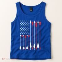 Bow Hunting Usa American Flag Archery Cute Gift Bow Hunter Tank Top thumb 2