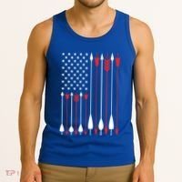 Bow Hunting Usa American Flag Archery Cute Gift Bow Hunter Tank Top thumb 3