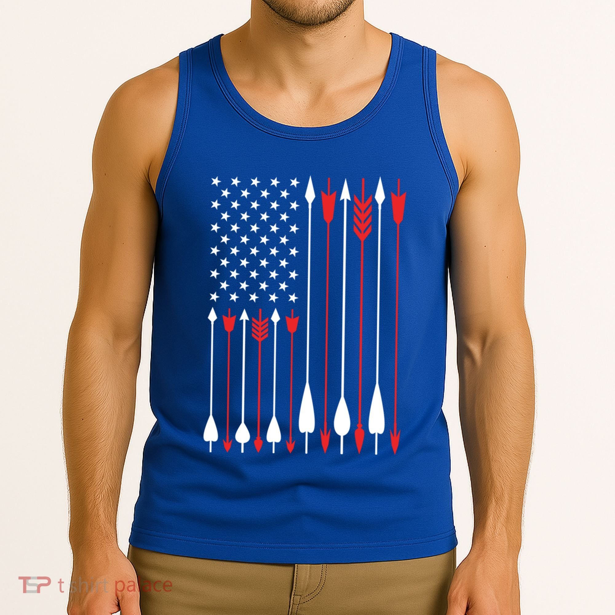Bow Hunting Usa American Flag Archery Cute Gift Bow Hunter Tank Top