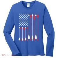 Bow Hunting Usa American Flag Archery Cute Gift Bow Hunter Women's Long Sleeve Shirt thumb 0