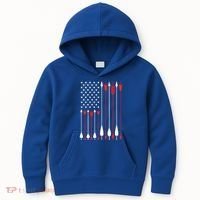 Bow Hunting Usa American Flag Archery Cute Gift Bow Hunter Kids Hoodie thumb 0