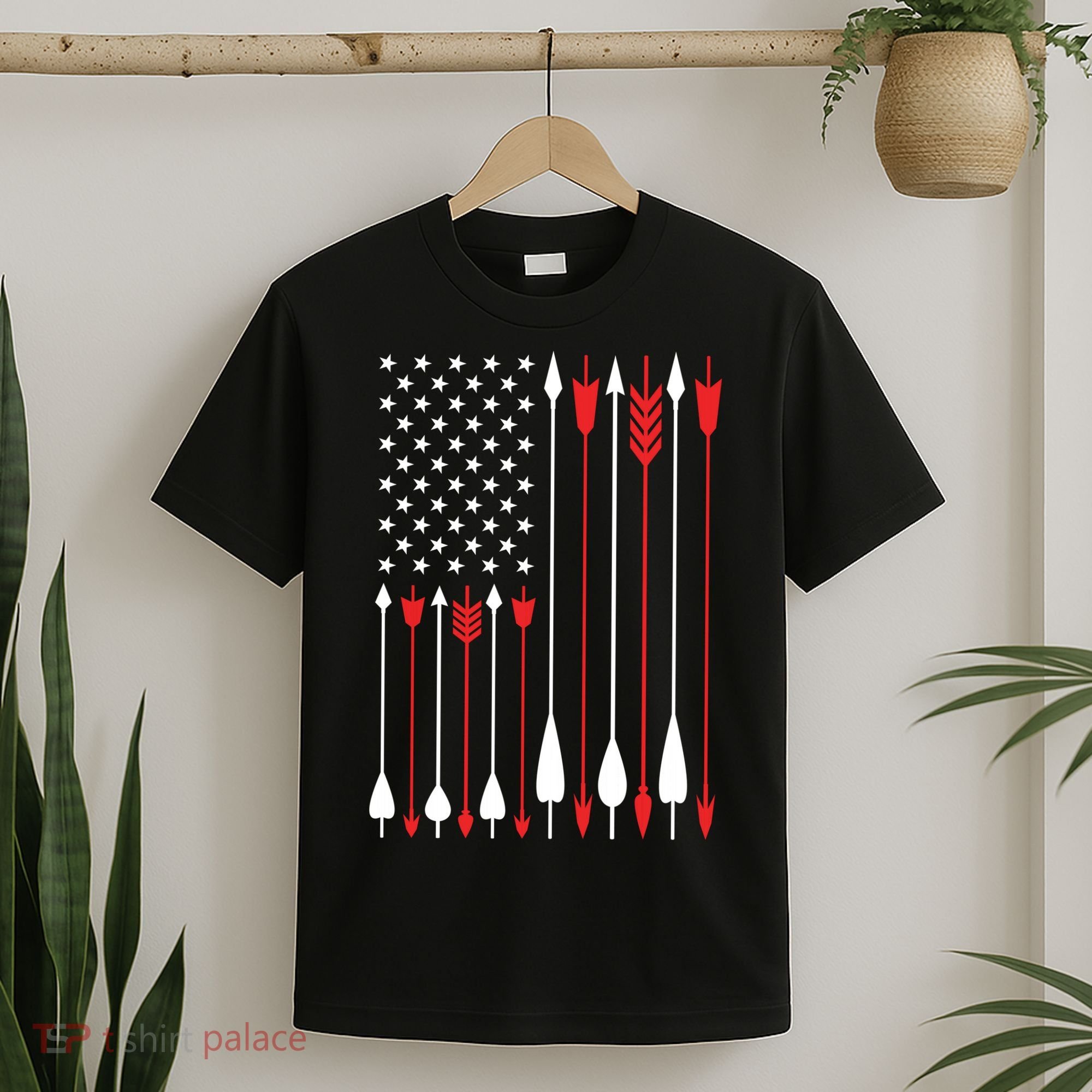 Bow Hunting USA American Flag Archery Hoodie Bow Hunter T-Shirt