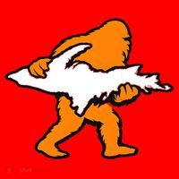 Bigfoot Holding UP Of Michigan Upper Peninsula Santa Hat thumb 1