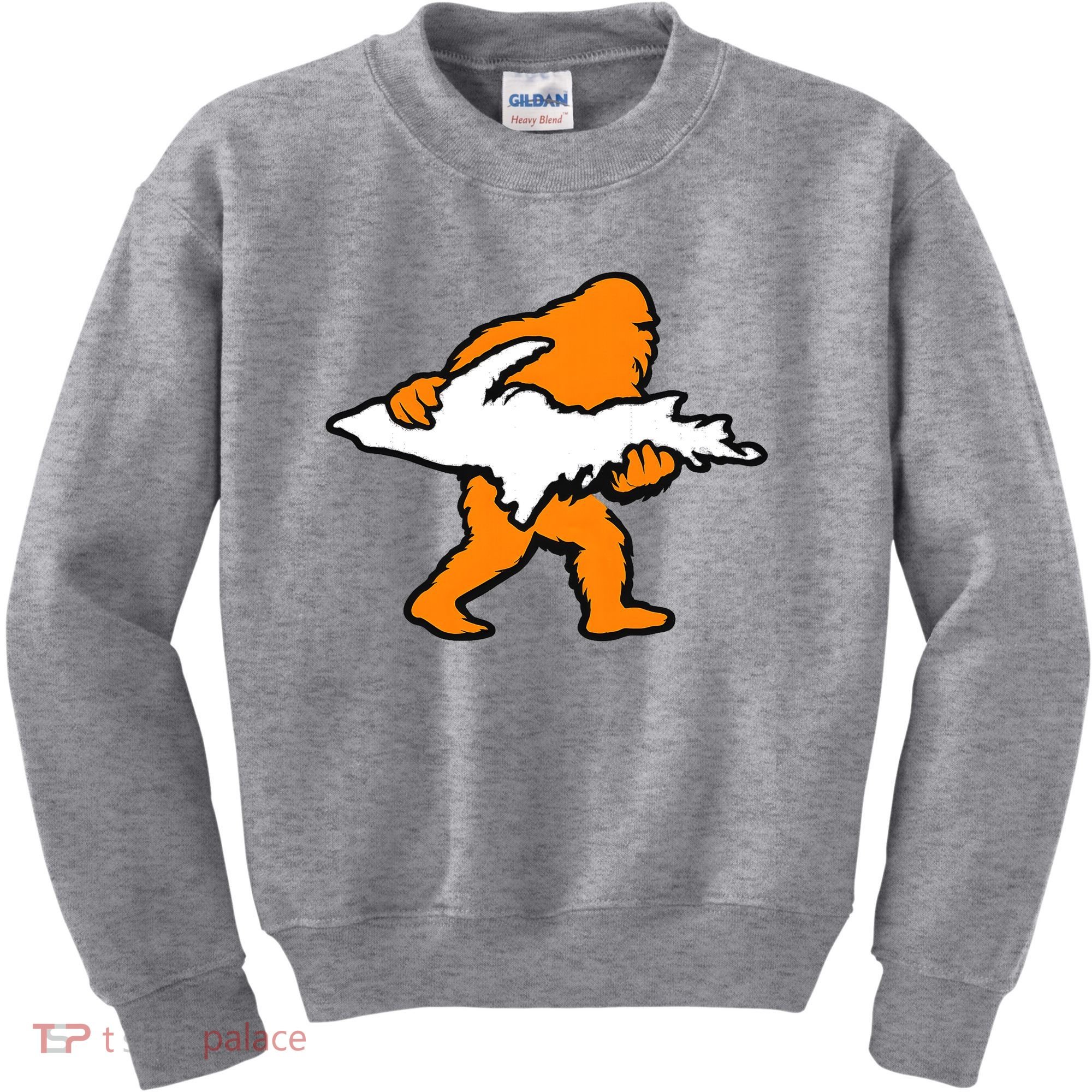 Bigfoot Holding UP Of Michigan Upper Peninsula Kids Sweatshirt