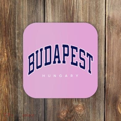 Budapest Hungary Varsity Style Coaster