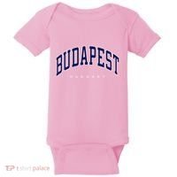 Budapest Hungary Varsity Style Baby Bodysuit thumb 0