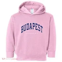Budapest Hungary Varsity Style Toddler Hoodie thumb 0