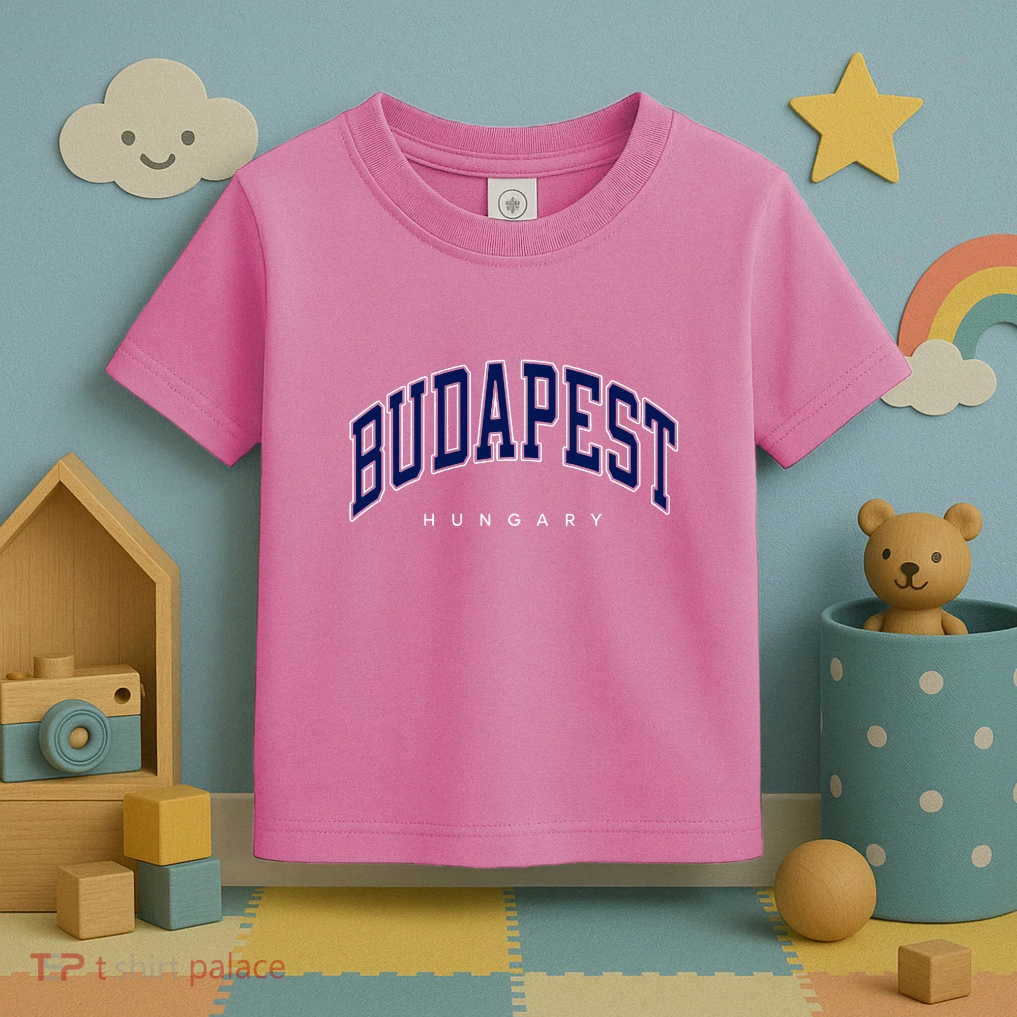 Budapest Hungary Varsity Style Toddler T-Shirt