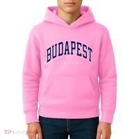 Budapest Hungary Varsity Style Kids Hoodie thumb 4