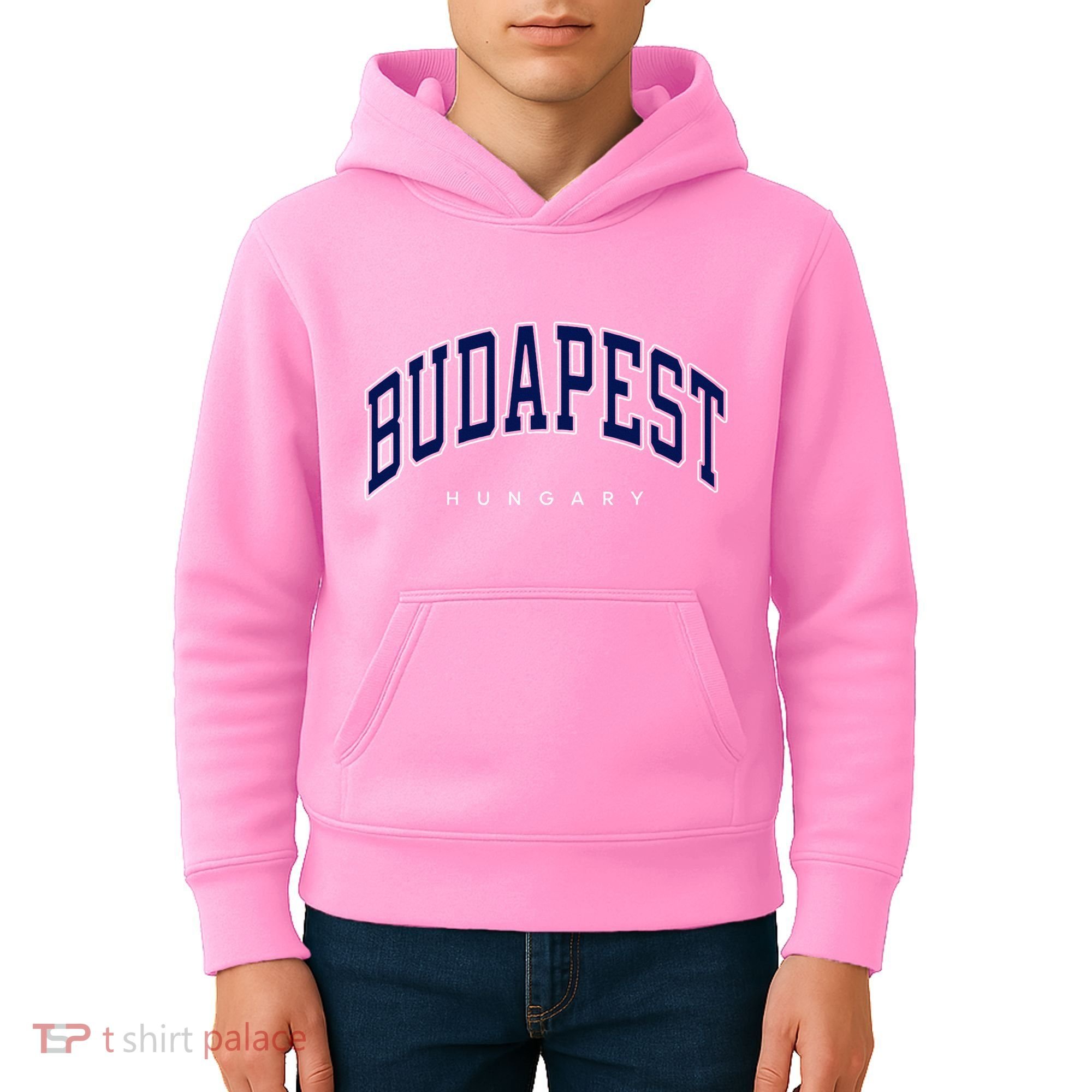 Budapest Hungary Varsity Style Kids Hoodie