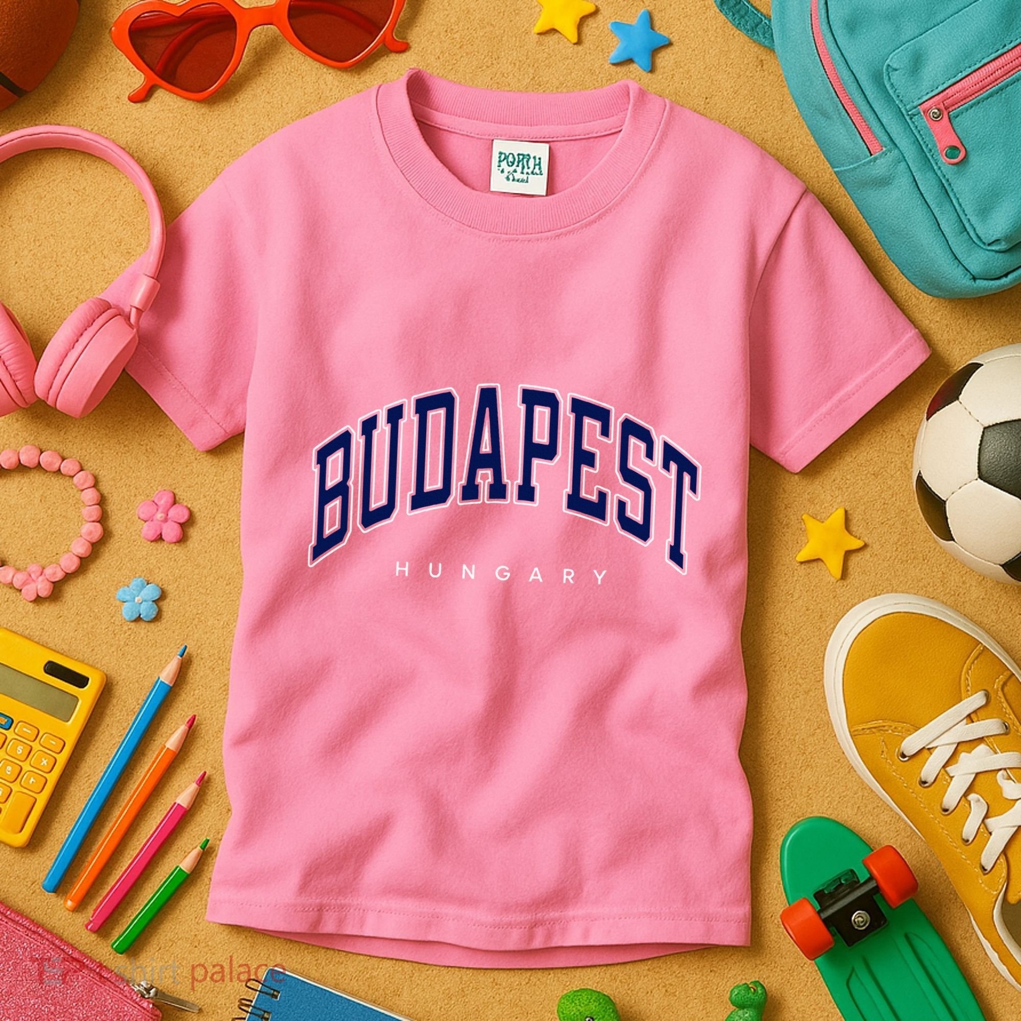 Budapest Hungary Varsity Style Kids T-Shirt