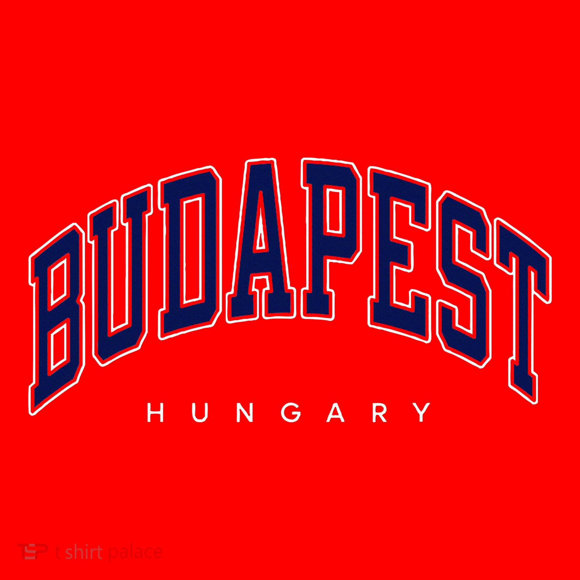 Budapest Hungary Varsity Style Santa Hat