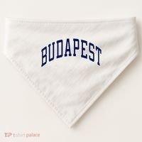 Budapest Hungary Varsity Style USA-Made Doggie Bandana thumb 0