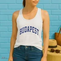 Budapest Hungary Varsity Style Women's Tank Top thumb 2