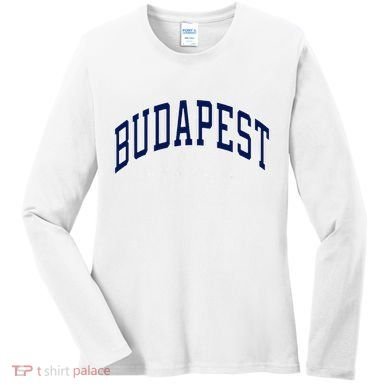 Budapest Hungary Varsity Style Women's Long Sleeve Shirt