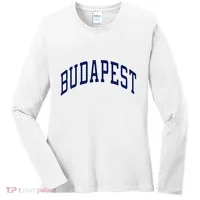 Budapest Hungary Varsity Style Women's Long Sleeve Shirt thumb 0