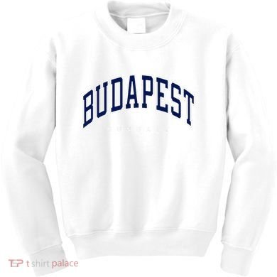 Budapest Hungary Varsity Style Kids Sweatshirt