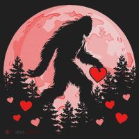 Bigfoot Heart Valentines Day Women's Sweatshirt thumb 2
