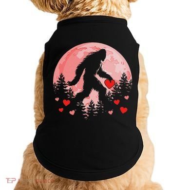 Bigfoot Heart Valentines Day Doggie Tank