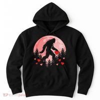 Bigfoot Heart Valentines Day Hoodie thumb 0
