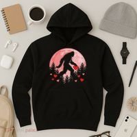 Bigfoot Heart Valentines Day Hoodie thumb 3