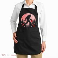 Bigfoot Heart Valentines Day Apron thumb 2