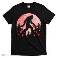 Bigfoot Heart Valentines Day T-Shirt thumb 0