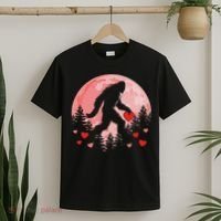 Bigfoot Heart Valentines Day T-Shirt thumb 2