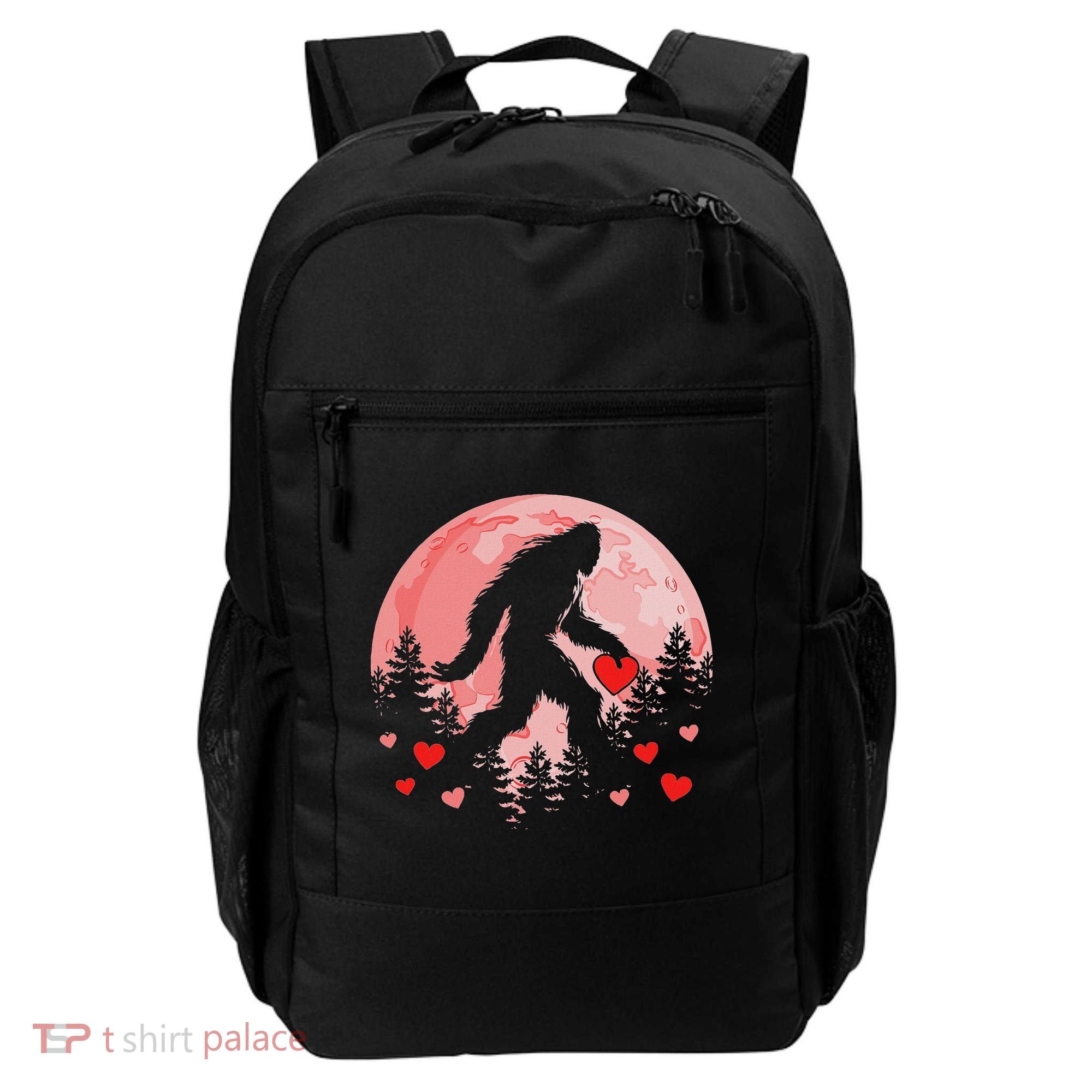 Bigfoot Heart Valentines Day Backpack