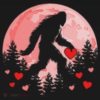 Bigfoot Heart Valentines Day Women's Hoodie thumb 2