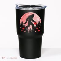 Bigfoot Heart Valentines Day Tumbler thumb 0