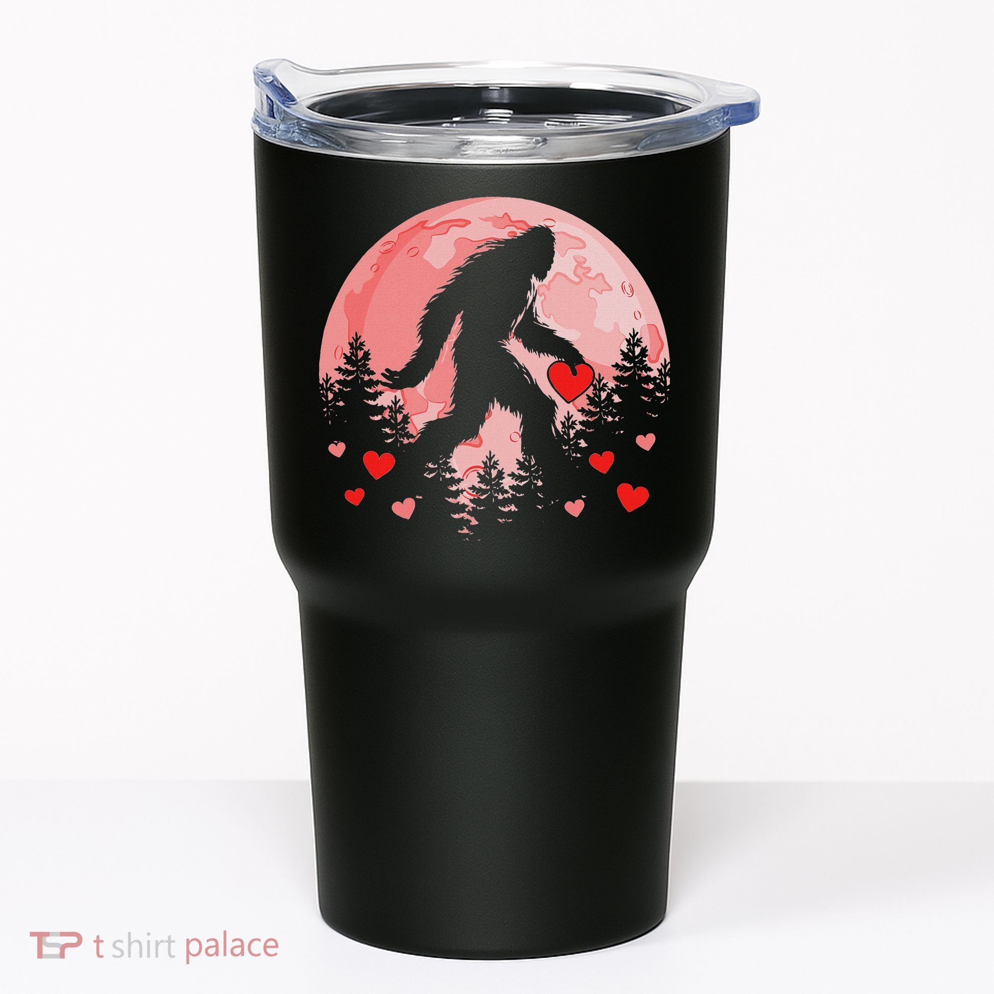 Bigfoot Heart Valentines Day Tumbler
