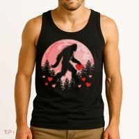 Bigfoot Heart Valentines Day Tank Top thumb 3