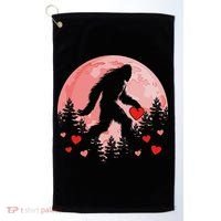 Bigfoot Heart Valentines Day Golf Towel thumb 0