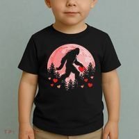 Bigfoot Heart Valentines Day Toddler T-Shirt thumb 2