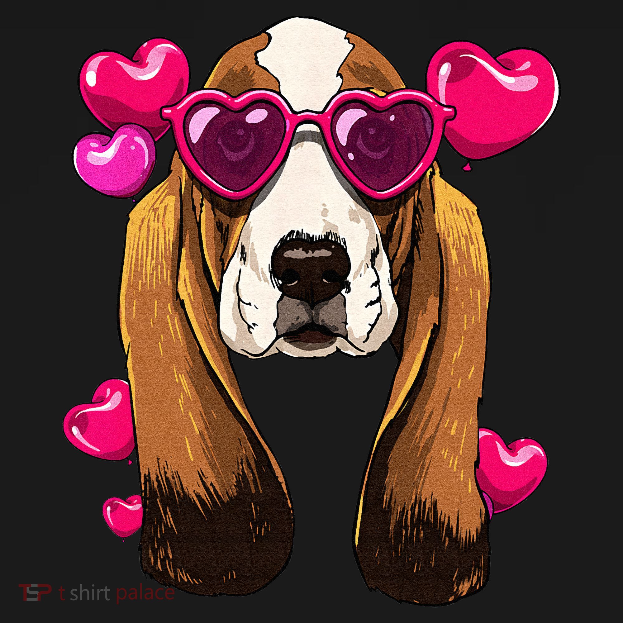 Basset Hound Valentines Day Heart Basset Hound Dog Lover Women's Tank Top