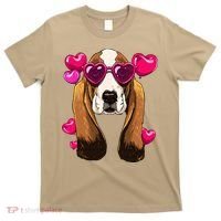 Basset Hound Valentines Day Heart Basset Hound Dog Lover T-Shirt thumb 0