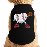 Baseball Heart Valentines Day Dabbing Baseball Catcher Doggie Tank thumb 0