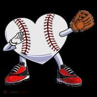 Baseball Heart Valentines Day Dabbing Baseball Catcher Women's Hoodie thumb 2