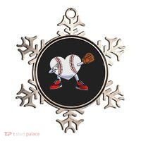 Baseball Heart Valentines Day Dabbing Baseball Catcher Ornament thumb 0