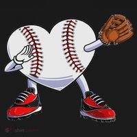 Baseball Heart Valentines Day Dabbing Baseball Catcher Women's Tank Top thumb 5