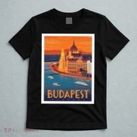 Budapest Hungary Vintage Stockholm Travel Advertising Print T-Shirt thumb 5