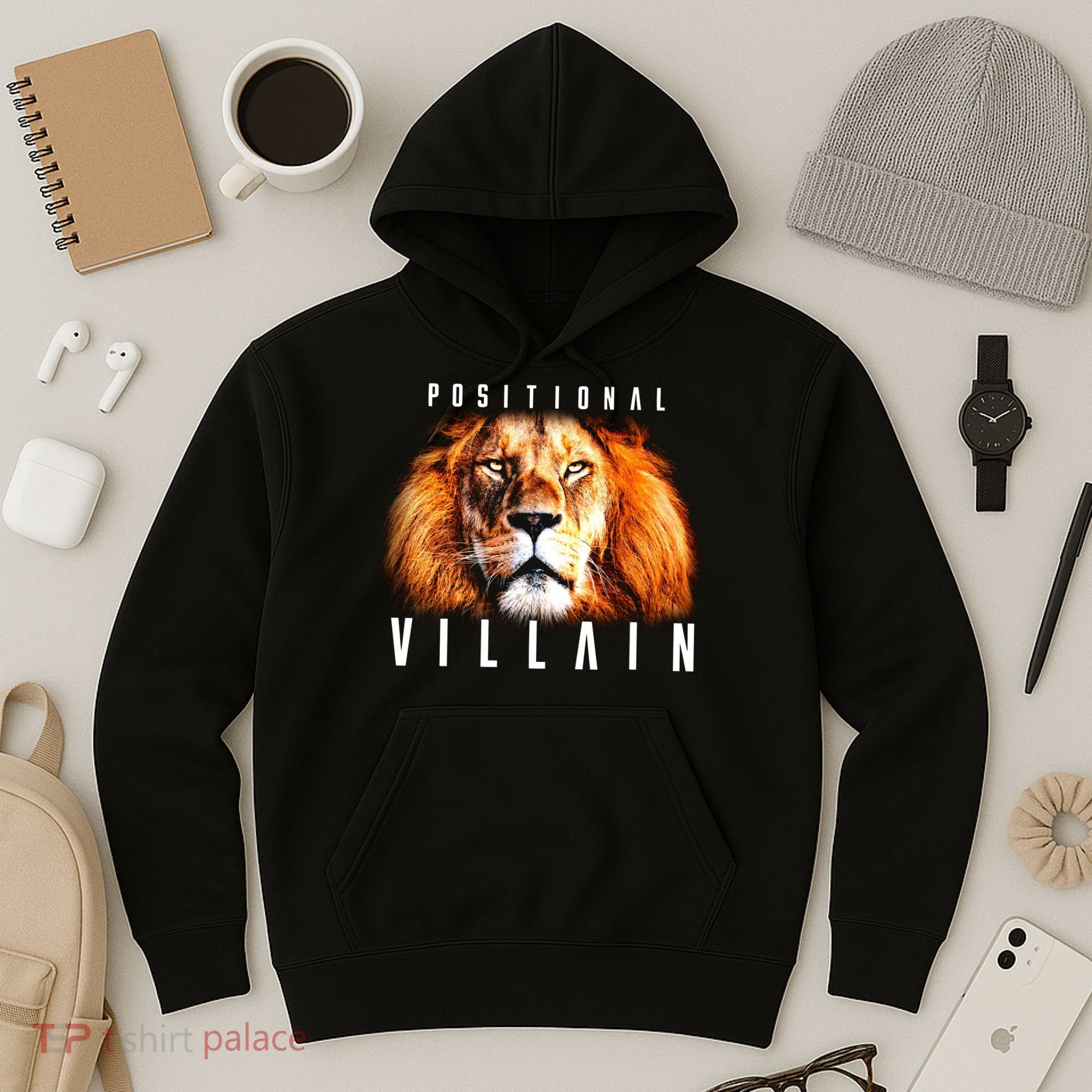 Wearing Positional Villain Hoodie