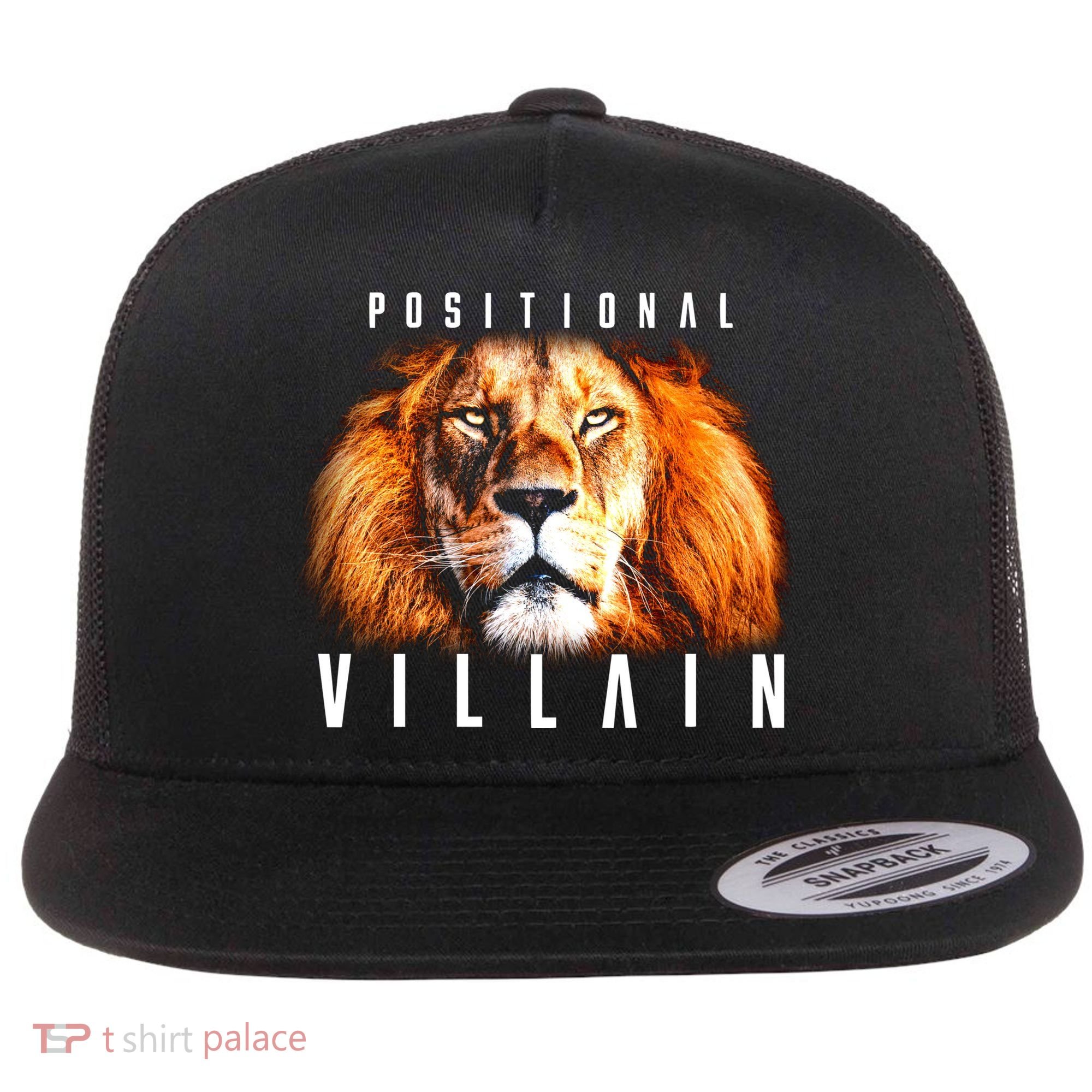 Wearing Positional Villain Flat Bill Trucker Hat