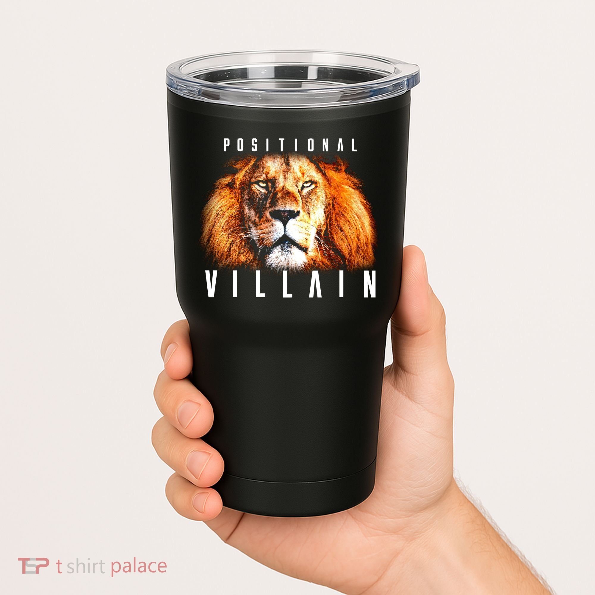 Wearing Positional Villain Tumbler