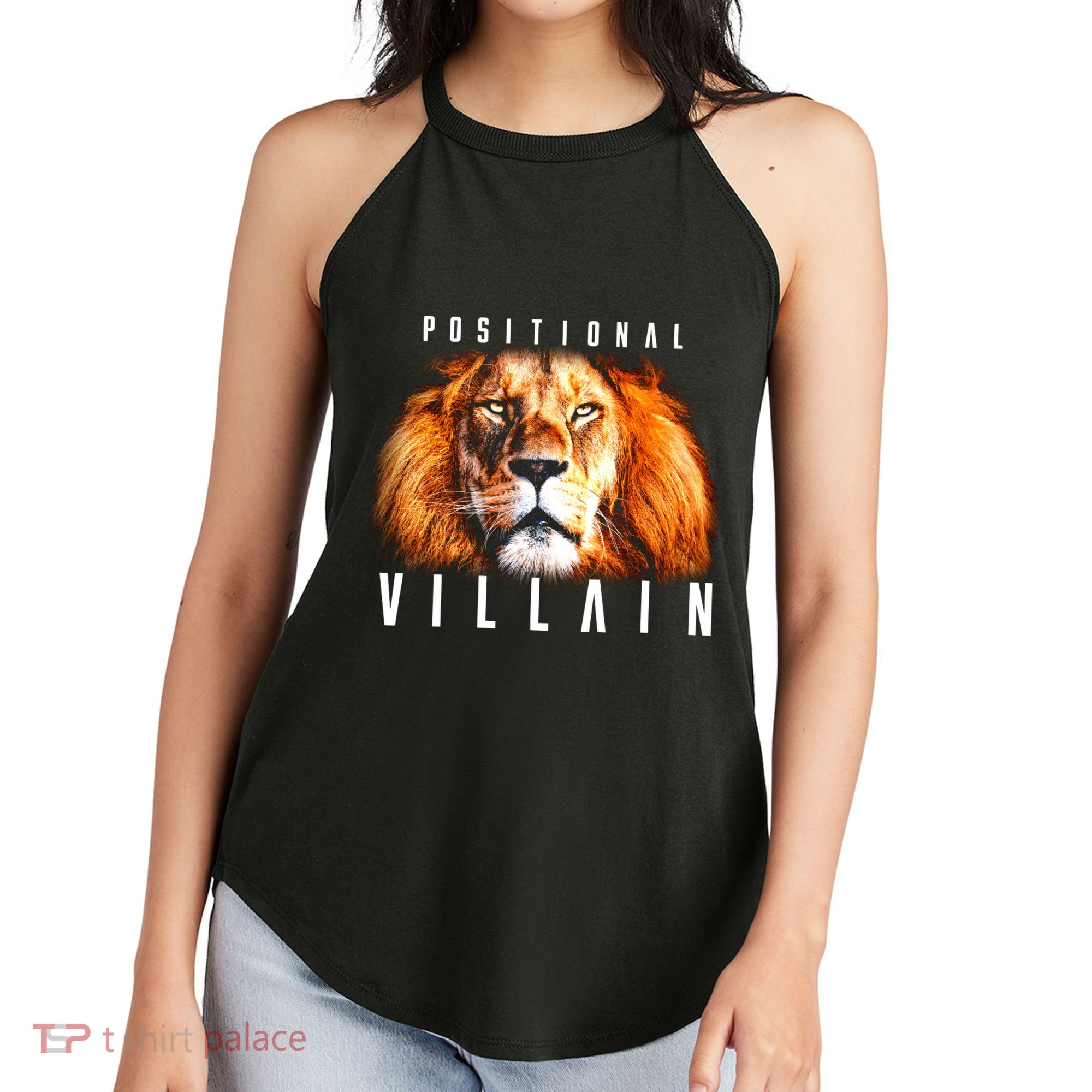 Wearing Positional Villain Women's Perfect Tri Rocker Tank