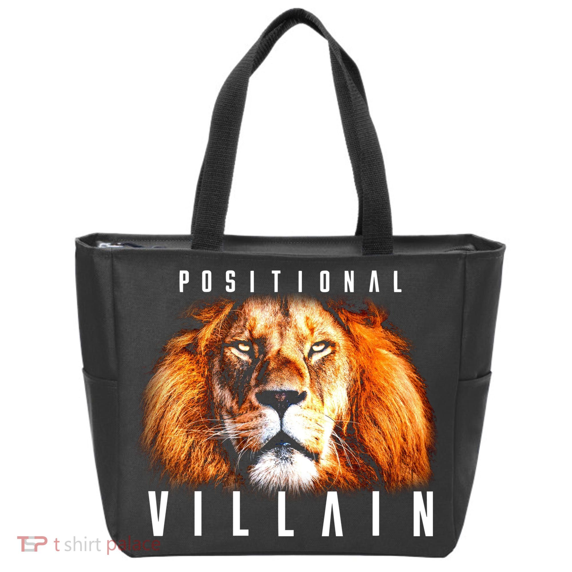 Wearing Positional Villain Tote Bag